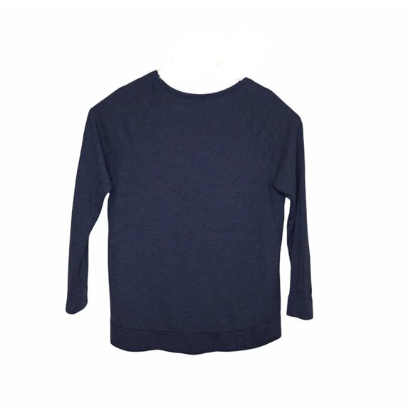 Torrid Womens Size 1 US 1X Lace Overlay Top Hi‎ Lo Blue Raglan Sleeve  Stretch - Picture 4 of 8